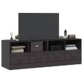 vidaXL TV skrinky 2 ks čierne 67x39x44 cm oceľ