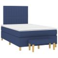 vidaXL Boxspring posteľ s matracom modrá 120x200 cm látka