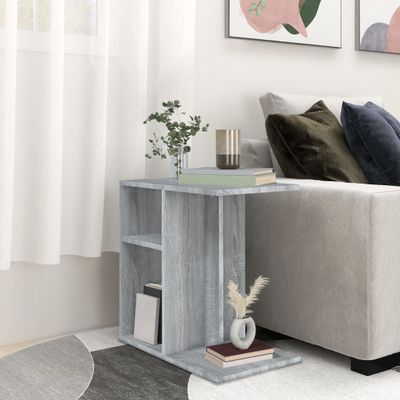 vidaXL Príručný stolík sivý dub sonoma 50x30x50 cm spracované drevo