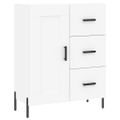 vidaXL Vysoká skrinka biela 69,5x34x180 cm spracované drevo