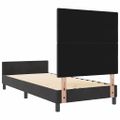 vidaXL Posteľ s pružinovým rámom Čierna 90 x 190 cm Zamat