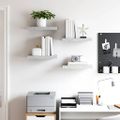 vidaXL Plávajúce nástenné police 4 ks betónovo-sivé 40x23,5x3,8 cm MDF