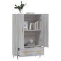 vidaXL Vysoká skrinka sivá sonoma 69,5x31x115 cm kompozitné drevo