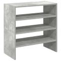 vidaXL Stojany na topánky 2 ks stohovateľné betónovo sivé 60x30x30,5cm