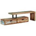vidaXL TV stolík (118-200) x 30 x 40 cm masívne recyklované drevo