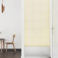 vidaXL Nástenné panely 12 ks krémové 30x30 cm umelá koža 1,08 m²
