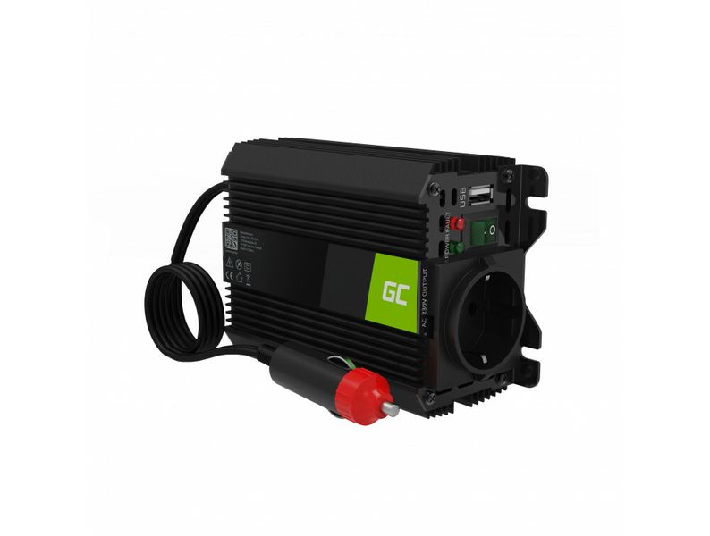 Green Cell INVGC06 automobilový menič napätia 12V/230V, 150W/300W