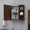 vidaXL Zrkadlová skrinka hnedý dub 62,5x20,5x64 cm spracované drevo