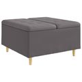 vidaXL Ottoman s Úložným Priestorom Biely 80 x 80 x 45 cm Umelá koža