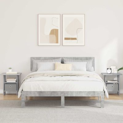 vidaXL Nočný stolík so zásuvkou 2 pcs Betónová šedá 41 x 40 x 45 cm