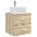vidaXL Set kabinetov do kúpeľne 3 ks Dub sonoma 49,5 x 44,5 x 65 cm