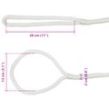 vidaXL Lano na čln 2 mm 9 m Biela Polyester