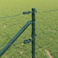vidaXL Hexagonálny plot s stĺpom 25 x 0,8 m PVC potiahnutá oceľ Zelená