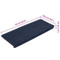 vidaXL Samolepiace nášľapy na schody 15 ks 65x24,5x3,5 cm modré