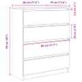vidaXL Komoda staré drevo 80x35x99 cm kompozitné drevo
