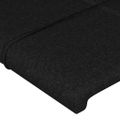 vidaXL Čelo postele so záhybmi čierne 203x23x118/128 cm látka