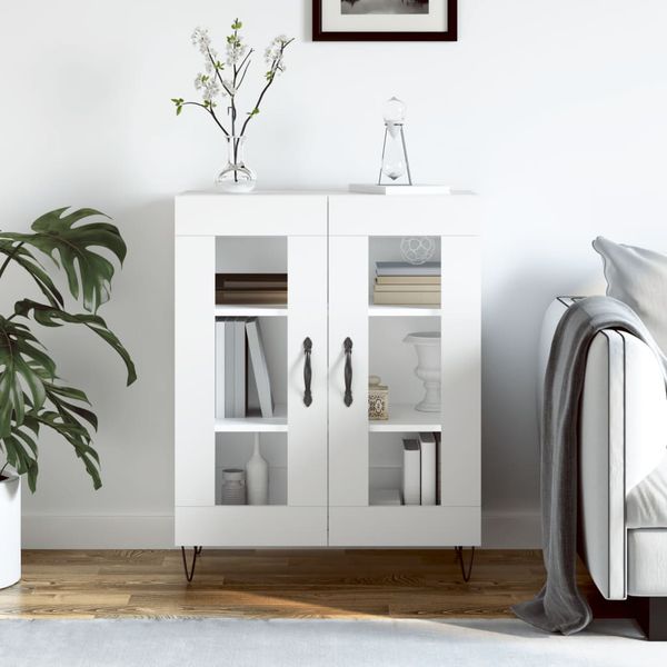 vidaXL Komoda biela 69,5x34x90 cm kompozitné drevo