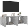 vidaXL TV nástenné skrinky s LED svetlami 2 ks betón. sivé 60x35x41 cm