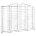 vidaXL Oblúkové gabionové koše 12 ks 200x30x140/160 cm pozink. železo
