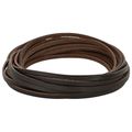 vidaXL Kožený remienok 1 Tmavohnedá 200 x 0,3 cm Koža