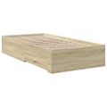 vidaXL Posteľný rám so zásuvkami dub sonoma 100x200cm kompozitné drevo