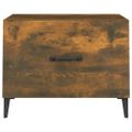 vidaXL Konferenčné stolíky s kovovými nohami 2ks dymový dub 50x50x40cm