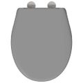 vidaXL WC sedadlo Sivá 47 x 37 x 4 cm Duroplast