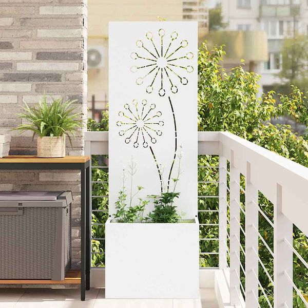 vidaXL Záhradná clona na súkromie Rezací Biela 50 x 150 cm
