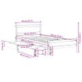 vidaXL Posteľ bez matraca voskovo hnedá 90x190cm masívna borovica