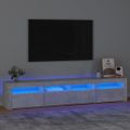 vidaXL TV skrinka s LED svetlami betónová sivá 210 x 35 x 40 cm