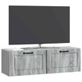 vidaXL Nástenná TV skrinka Nástenný Sivá sonoma 98 x 31 x 30 cm