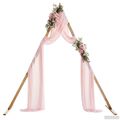 vidaXL Svadobný oblúk Svetlohnedá 202 x 95 x 254 cm Borovicový masív