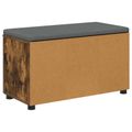 vidaXL Predsieňová lavica s vankúšom Údený Dub 80 x 38 x 46 cm