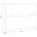 vidaXL Vankúš na paletu VIANEN 100% polyester Krémová 70 x 60 x 12 cm
