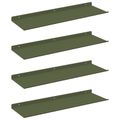 vidaXL Závesná polica 4 ks Olivová zelená 60 x 18 x 2,5 cm Oceľ