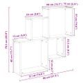 vidaXL Nástenná polička Artisan Dub 80x15x78,5 cm Konštrukčné drevo