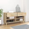 vidaXL Botník dub sonoma 102x35x55 cm spracované drevo
