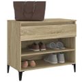 vidaXL Botník dub sonoma 70x36x60 cm spracované drevo