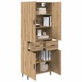 vidaXL Highboard 2 ks Remeselný dub 69,5 x 34 x 180 cm