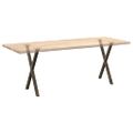 vidaXL Nohy k jedálenskému stolu v tvare X, 2 ks, prírodná oceľ, 50 x (72-73) cm, oceľ