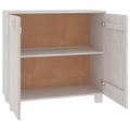 vidaXL Komoda HAMAR, biela 85x35x80 cm, borovicový masív