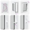 vidaXL Otočné a sklopné okno do suterénu RISOR 50 x 75 cm PVC a sklo