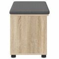 vidaXL Predsieňová lavica s vankúšom Sonoma dub 80 x 38 x 46 cm