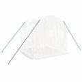 vidaXL Fóliovník s oceľovým rámom biely 4 m² 2x2x2 m