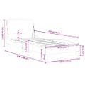 vidaXL Rám postele Dover bledosivý 90x200 cm zamat