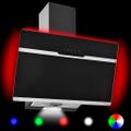 vidaXL RGB Nástenný digestor s LED 60 cm nehrdzavejúca oceľ a tvrdené sklo