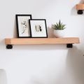 vidaXL Nástenná polica bledohnedá 60x10x6 cm ošetrený dubový masív