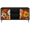 vidaXL TV skrinka GENNEP 102 x 33 x 51 cm Čierny dub Kompozitné drevo