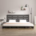 vidaXL Posteľný rám sivý 150x200 cm King Size borovicový masív