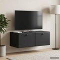 vidaXL Nástenná TV skrinka 78,5 x 41 x 30 cm Čierna Kompozitné drevo
